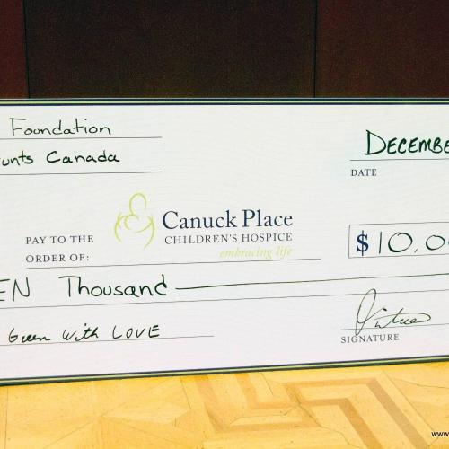  | The Virtue Foundation donates $10,000 to the Canuck Place Children's Hospice | The Virtue Foundation 
